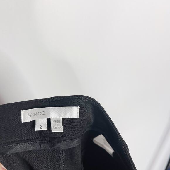 Vince Womens 2 Black Ponte Knit Skinny Leg Riding Pants with Snap Button Ankle - Picture 8 of 10